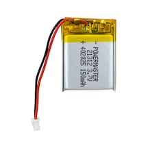 Powermaster 3.7 Volt 150 Mah Lityum Polimer Şarjlı Pil 4x20x25 Mm Akıllı Saat Kulaklık Pili
