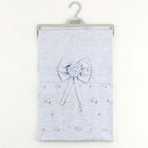 Sebi Bebe Çiçekli Fiyonklu Battaniye 80x85 Cm 1114