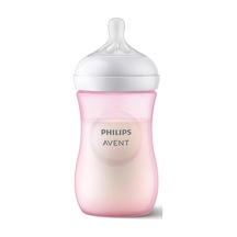 Philips Avent Doğal Tepkili Biberon, 260 Ml, 3-6 Ay+, Akıtmaz Emzik, Kolik Ve Gaz Önleyici, Bpa İçermez, Pembe, Scy