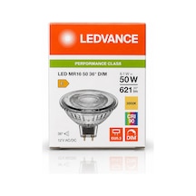 1 Adet Ledvance 12v Ac/dc 6.1w 50w 3000k Sarı Işık Dim Edilebilir Gu5.3 Duylu Led Çanak Ampul