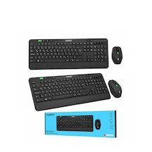 Kablosuz Klavye - Mouse Seti Siyah Usb - Sessiz - Switch Q Klavye Km-2620 5286