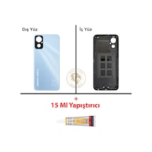 General Mobile Gm 23se Mavi Uyumlu Arka Kapak + B7000 Yapıştırıcı Arka Cam Batarya Pil Kapağı Diğer
