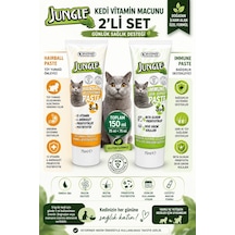 Jungle Kedi Multivitamin Macunu 2'li Set Hairball & Immune Paste 75 Ml X2 Tüy Yumağı Önleyici Bağışı