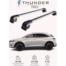 Ds Auto Ds 7 Crossback 2018-sonrası Trx2 Thunder Carrier Kilitli Ara Atkı Taşıyıcı Tavan Barı Gri