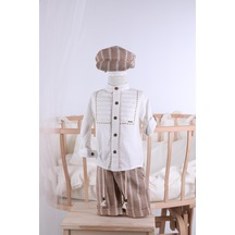 Babyhola Şapkalı Gömlek Şort Erkek Çocuk Yazlık Takım 2709 001