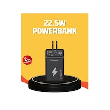 Depomıx Powerbank 10000 Mah Dijital Göstergeli Tnabilir siyah