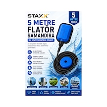 Staxx Stxflt5 5 Metre Flatör Şamandıra Su Seviye Kontrol Cihazı Dalgıç Pompa Ve Hidrofor Uyum Şalter