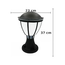 Zita Kupa Bahçe Aydınlatma Armatürü 37 Cm E27 Duylu Ip54 Dış Mekan Set Üstü Lamba Siyah Kasa Ampul Hariç Yerli Üretim Acı Kahve