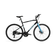 Bisan Trx 8400 28 Jant 24 Vites 700c 50k Şehir Bisikleti Mat Siyah Mavi