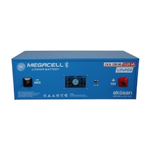Megacell 25.6v 200ah Bluetooth Lifepo4 Lityum Demir Fosfat Akü Dokunmatik Ekran