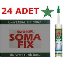 24 Adet 280 Gr Somafıx Şeffaf Silikon Genel Amaçlı Şeffaf