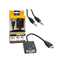 4289 Hdmi To Vga Ses Destekli Monitör Dönüştürücü Kablo Çevirici