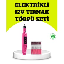 Elektrikli Manikür Pedikür Törpü Seti 6 Başlıklı 54797998