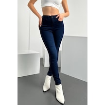 HLT Jeans Kadın Blue Black Süper Skinny Fit Esnek Likralı Yüksek Bel Denim Jean Kot Pantolon HLTJENNİE-BLUE BLACK-K Çok Renkli