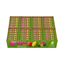 Big Babol Fruit Mix Portakal, Karpuz, Limon, Çilek Aromalı Toz Dolgulu Balonlu Sakız 20 Gr X 28 Adet X 8 Adet-389