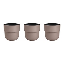 So-kup5 Kuple Plastik İç Kovalı Saksı Takımı No:5 26 Lt Mocha 3 Adet