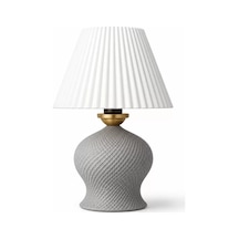 Luxury Tasarımlı Abajur Yatak Odası Ve Çocuk Odası İçin Dekoratif Aydınlatma 31x45 Cm Alt Gri