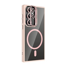Joko Samsung Galaxy S24 Ultra Remim Lensli Magsafe Standlı Kapak - Pembe 0.2M-Çok Renkli