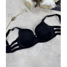 Le Jardin Marilyn Soft Cup Balenli Desteksiz Büyük Beden Sütyen - Siyah