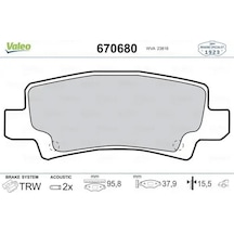 Valeo 670680 Arka Fren Balatasi 0446602020 0446602070 0446602160