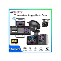 3 Kanal Araba Dvr Hd 1080p 3 Lensli Araç İçi Kameraüç Yönlü Kamera Dvr Kaydedici Video