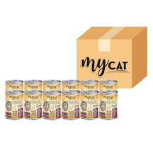 Mycat Kuzu Parça Etli Kısırlaştırılmış Yetişkin Kedi Konservesi 12 x 400 G