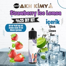 Strawberry Ice Lemon Yoğun Dıy Kit Çilek Limon Buz Gıda Aroması %25 Oranda Aroma İçerir Hazır Değildir 60 Ml
