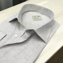 Pamuklu Oxford Uzun Kollu Unisex Gömlek Standart Kalıp -9481 Krem