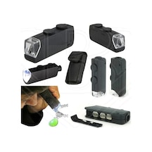 -mini 60x 100x Zoom Lens Odak Takı Led Cep Mikroskop Büyüteç