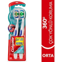 4 Adet Colgate Diş Fırçası 360 Komple Ağız Temizliği Orta 1+1