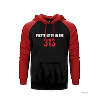 Eminem Everybody From The 313 Kırmızı Reglan Sweatshirt Kırmızı