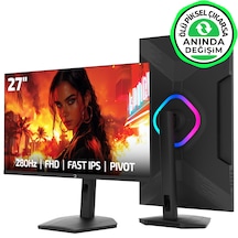 Gamepower Lunis L60 27'' 260hz 0.5ms Fast Ips Fhd Rgb Pivot Gaming Monitör  Ölü Piksel Garantili