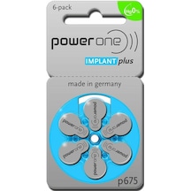 Powerone Implant Plus 675 Numara İşitme Cihazı Pili 6 x 10'lu