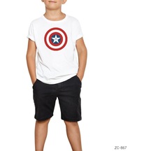 Captain America Soft Sheild Beyaz Çocuk Tişört