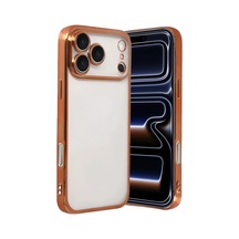 Apple Uyumlu iPhone 17 Pro Max Razer Lensli Silikon - Turuncu 0.2M-Çok Renkli