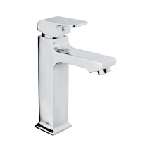 İsaoğlu Yapı Lavabo Bataryası Kare Lavabo Musluğu Frezya Lavabo Armatür Silver Gümüş Renk Gümüş