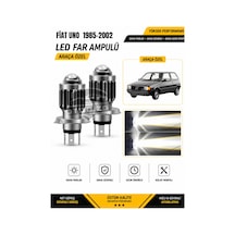 Fiat Uno 1985-2002 H4 Led Far Ampulü Beyaz Işık Canbus Mini Lensli 2'li Set
