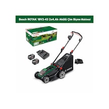 Bosch Rotak 18V2-43 2x4AH Akülü Çim Biçme Makinesi - 06008B9l00