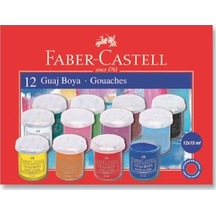 Faber Castell Guaj Boya 12 Renk 15 ML Şişe Çok Renkli