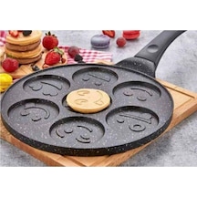 Kiart Yüz Emojili Granit  Döküm Pankek Tava 28 cm