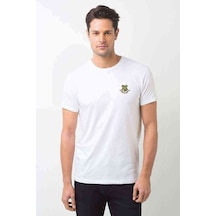 Hp Crest 8 Baskılı Beyaz Erkek Tshirt