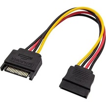 Sata Power Uzatma Kablosu Dişi Erkek Sata Power Kablo Erkek Dişi Sata Uzatma Kablosu 20 Cm