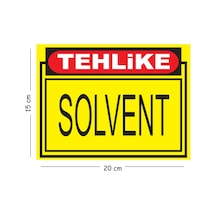 Metal Tehlike Solvent 15x20 Cm Uyarı İş Güvenliği Levhası