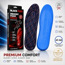 Perfect Fit Ark Destekli Gri Oranj Erkek Memory Foam Darbe Emici Hafızalı İç Tabanlık 41-46 Numaraya Göre Kolay Kesilebilir