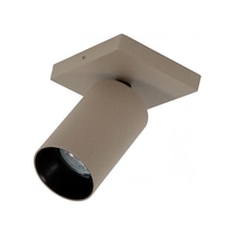 Mat Bej Sof Krem Hareketli Başlık Yön Verilebilir Gu10 Duy Led Spot Duvar Aplik Tablo Yanı Ayna Üstü Aplik Yatak Başı Çalışma Masası Armatür Tasarruflu Led Ampül Os Ram 3000 K Siyah