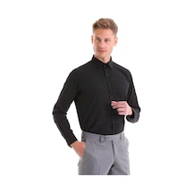 Dormen Classics Slim Fit Dar Kesim Klasik Yaka Cepsiz Erkek Gömlek Siyah Dormen Classics Slim Fit Dar Kesim Klasik Yaka Cepsiz Erkek Gömlek Siyah