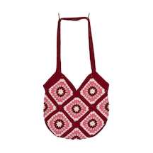 El Örgüsü Motif Desenli İçi Astarlı Omuz Çanta Bgl-st04724 Mürdüm