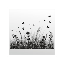 Folyo Sticker Lale 130cm Uzunluk Siyah