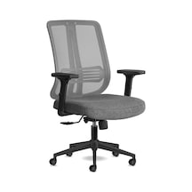 Spark Ofis Sandalyesi Ergonomik Sırt Destekli Çalışma Koltuğu Başlıksız File Sırt Gri Siyah Çok Renkli