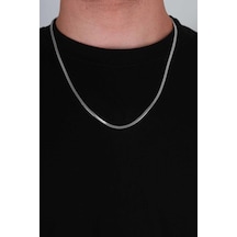 Gümüş Pazarım İtalyan Zincir Erkek Çelik Kolye